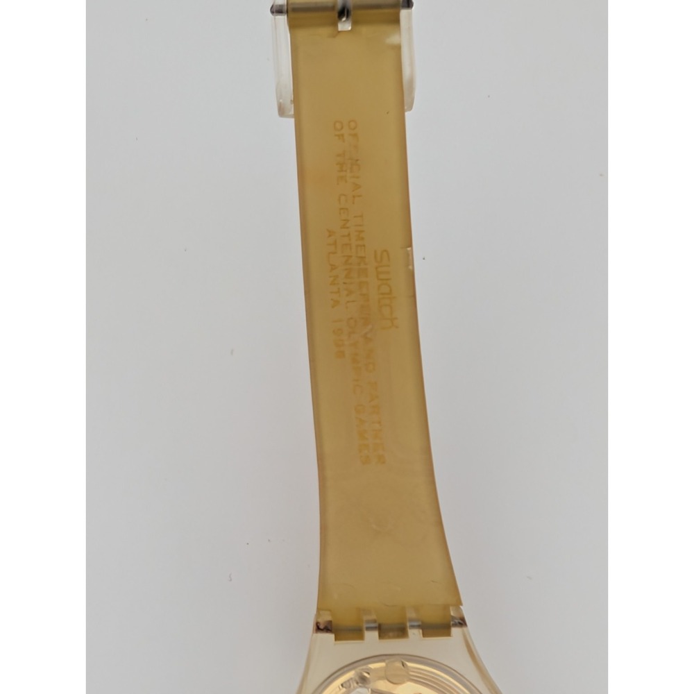 Swatch Moscow 1980 Olympic Women's Watch LZ103 AG1994 Gold Band- New Battery‎ - Picture 6 of 8